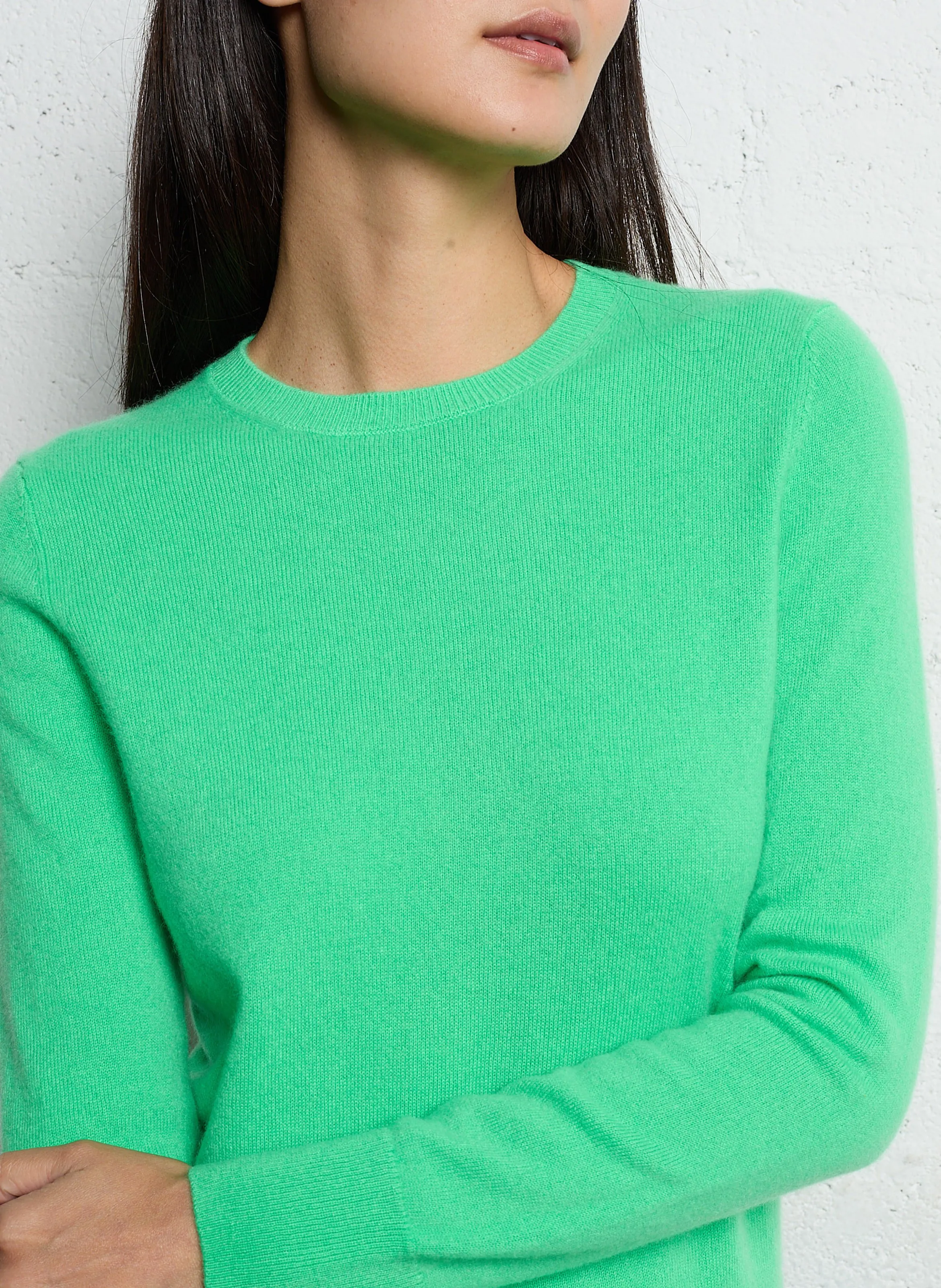  FROM FUTURE   Maglione dritto scollo tondo in cashmere | Verde