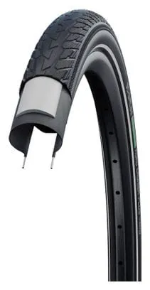 Schwalbe Road Cruiser Plus 24 '' Tubetype Rigid Tire PunctureGuard Green Compound Sidewalls Reflex E-Bike E-25